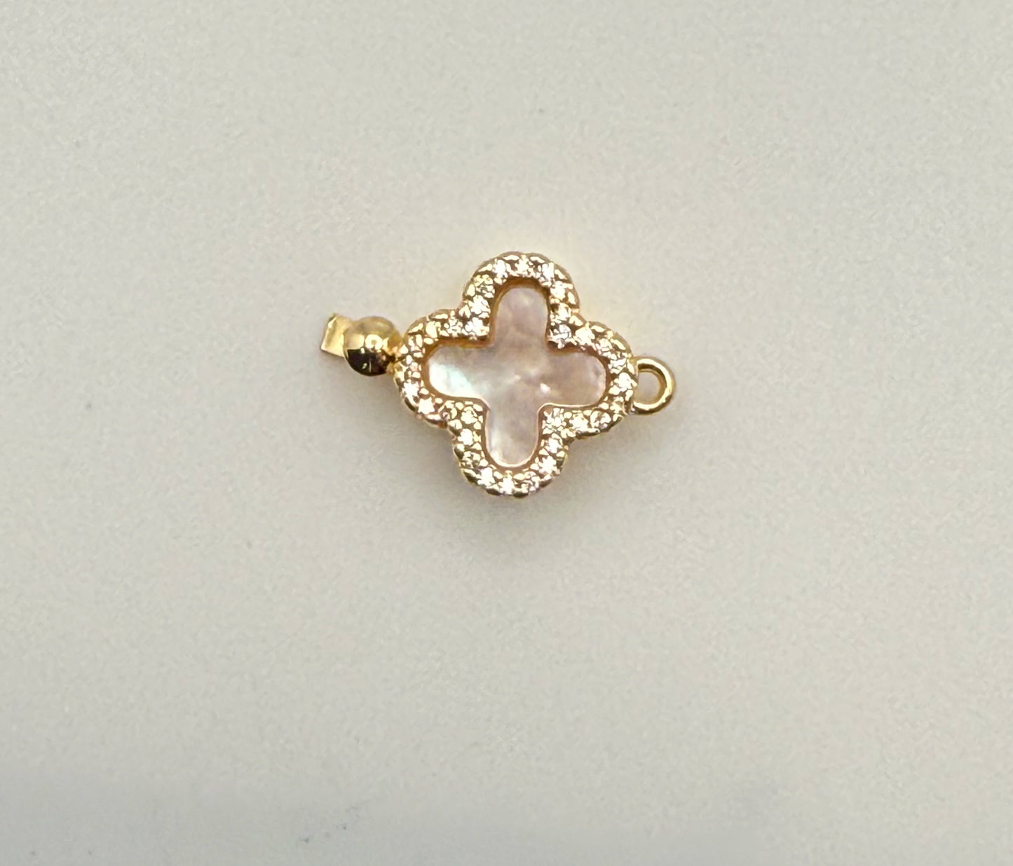 Mother of Pearl Clover Closure Clasp For Jewelry Making