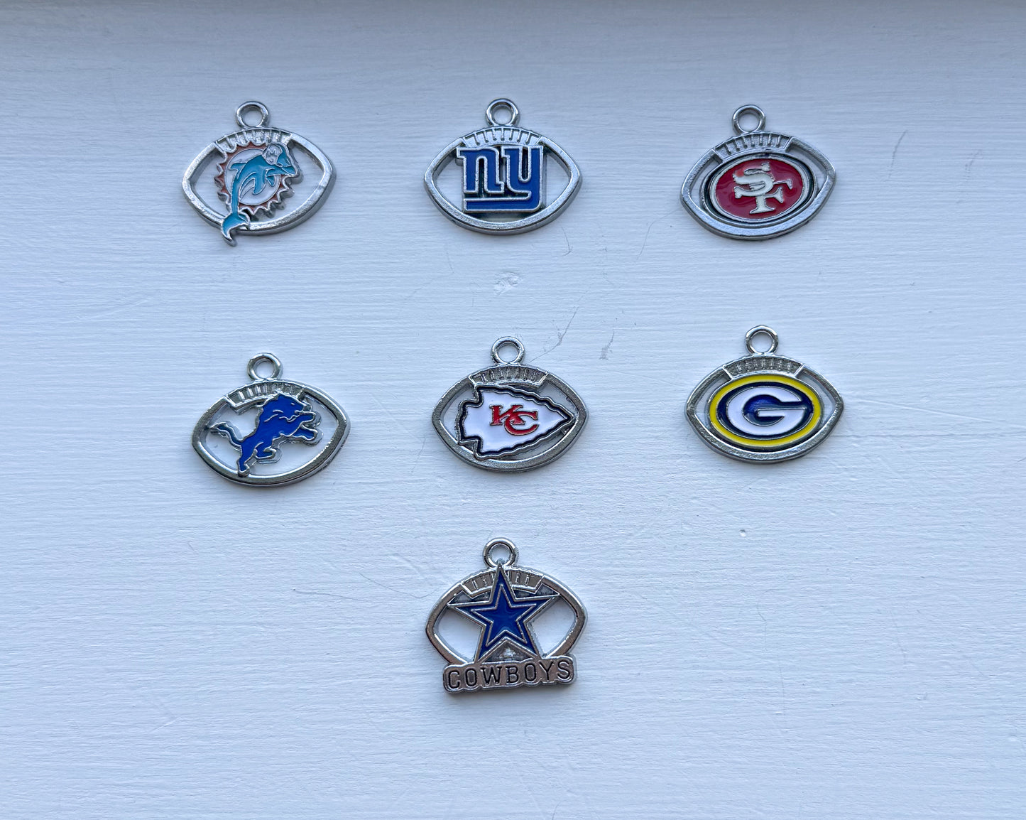 Silver Football DIY Charms