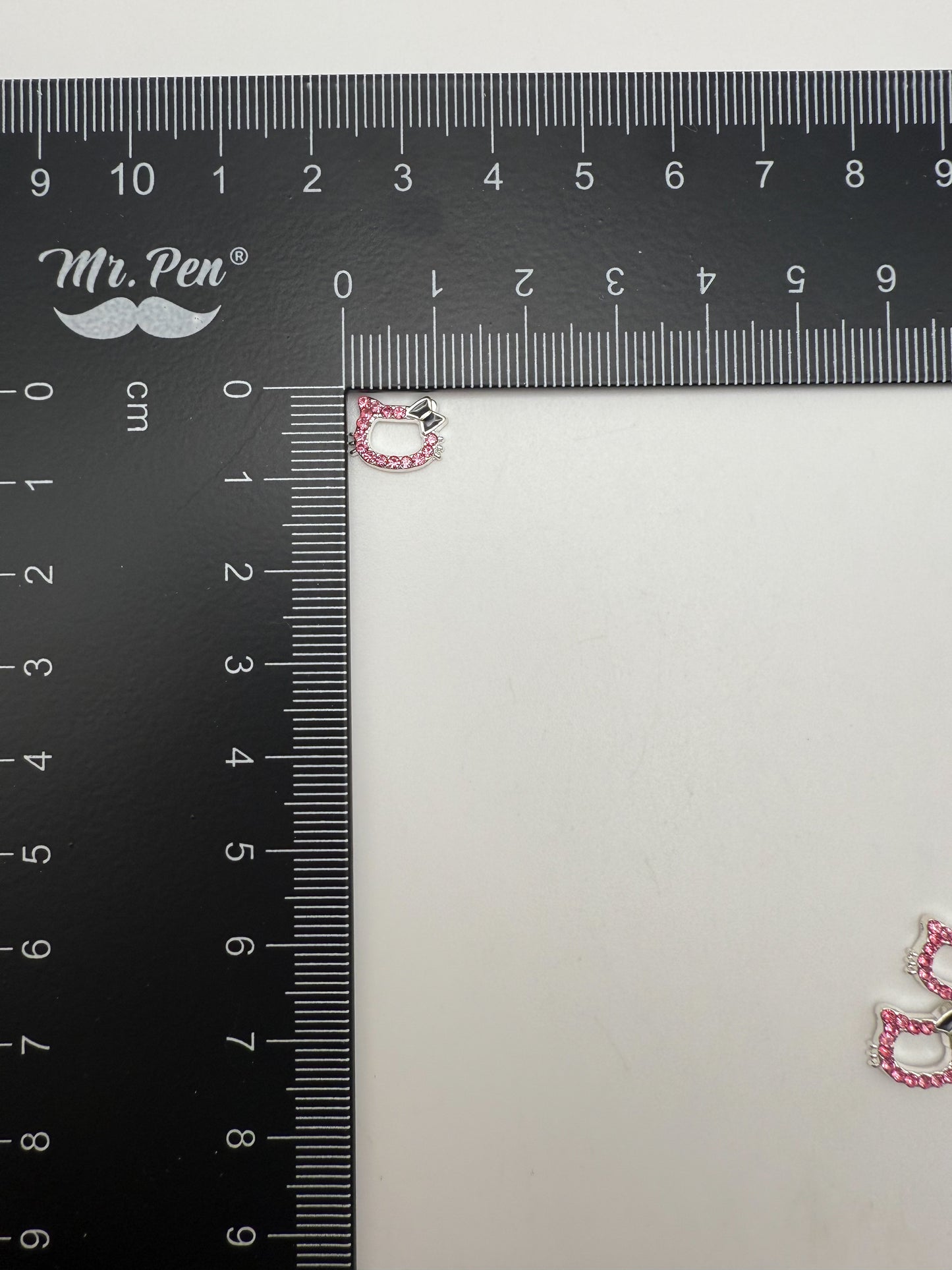 Pink Zircon HK Head DIY Metal Nail Charms