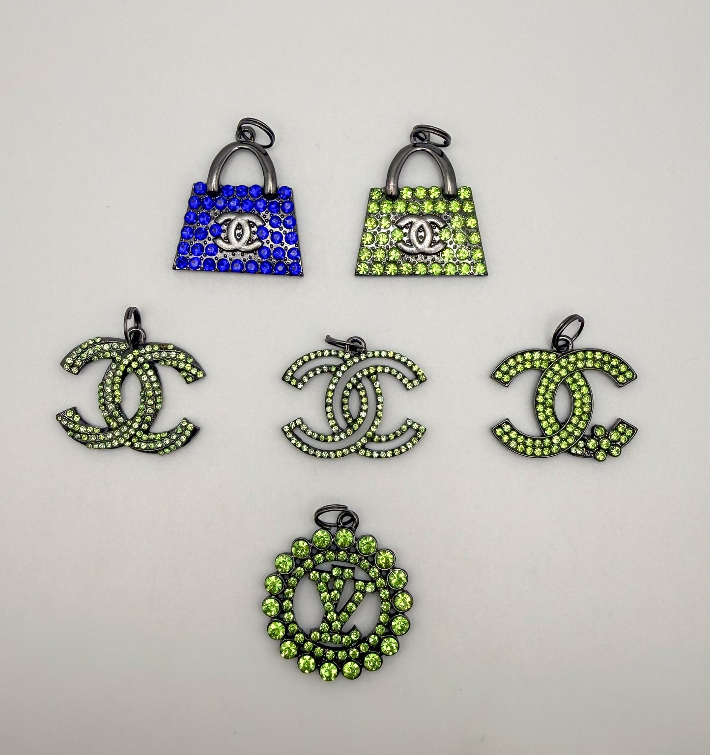 High Quality Designer Bling Black Metal Charm Pendants