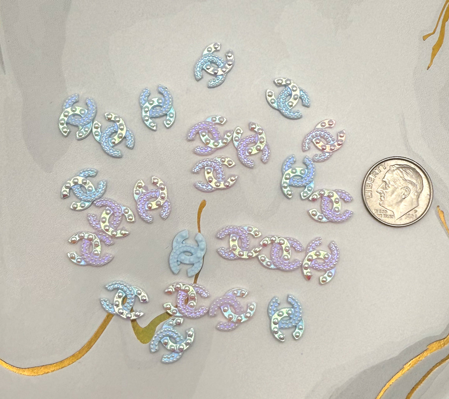 Mixed Color CC Acrylic DIY Nail Charms