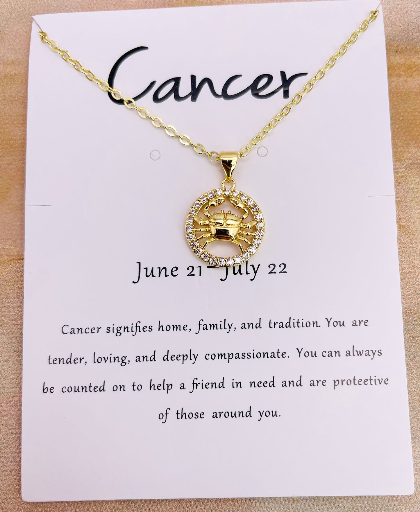 Zodiac Sign Bling Necklaces- S925 Sterling Silver or 14k Gold Overlay