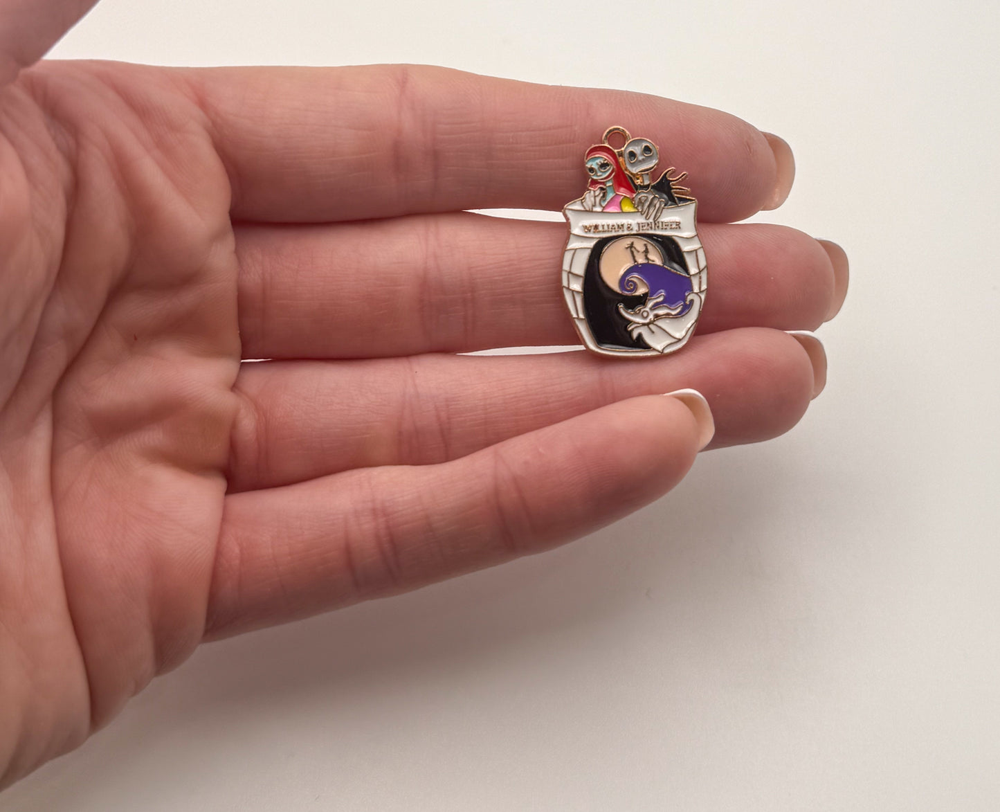 Nightmare Before Christmas Jack & Sally DIY Gold Metal Charms