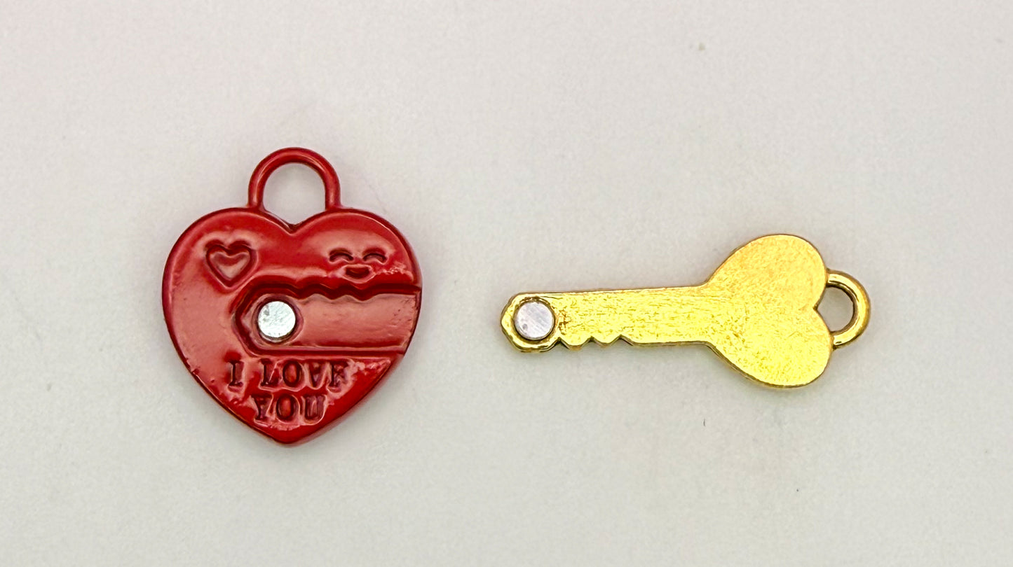 Gold/Silver & Red/Gold Magnetic DIY Charm set