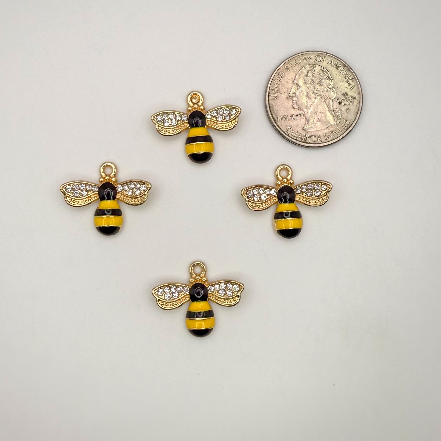 Gold Bumble Bee DIY Charms