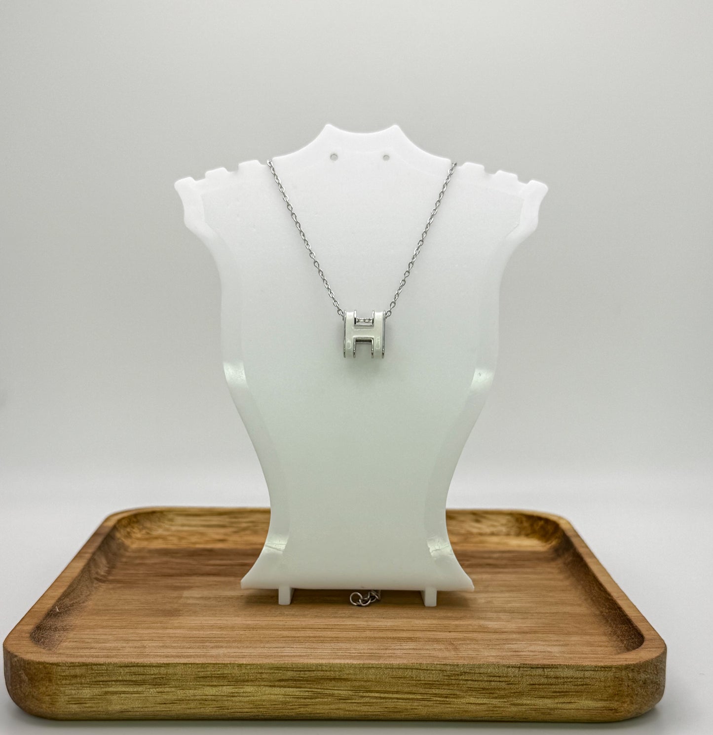 Silver Hermes Designer Necklace