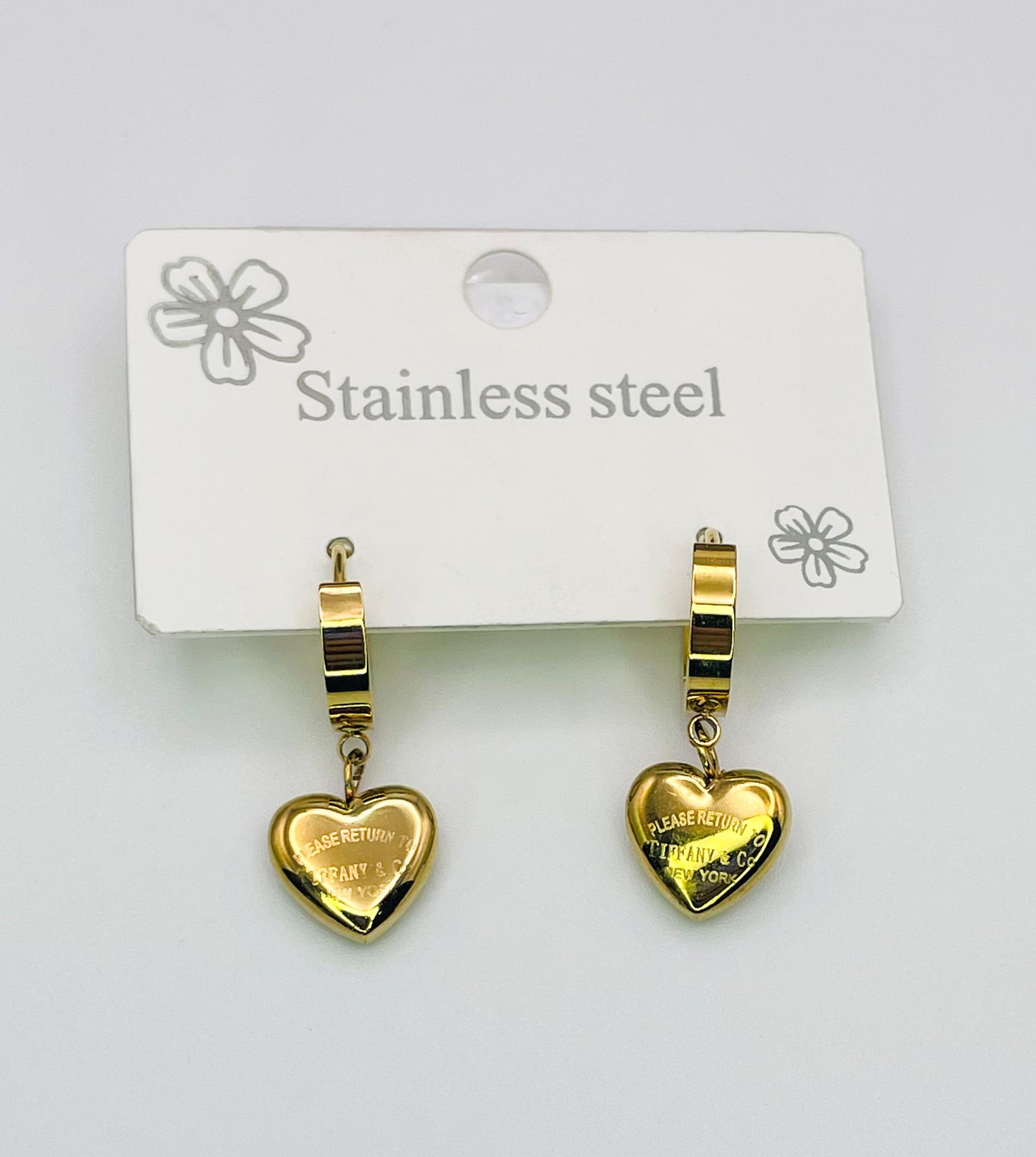 Tiffany & Co. Designer Huggie Heart Earrings