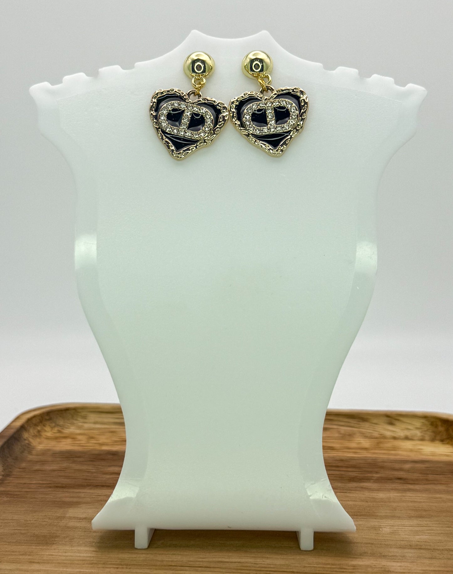 CD Dior Gold Stud Earrings
