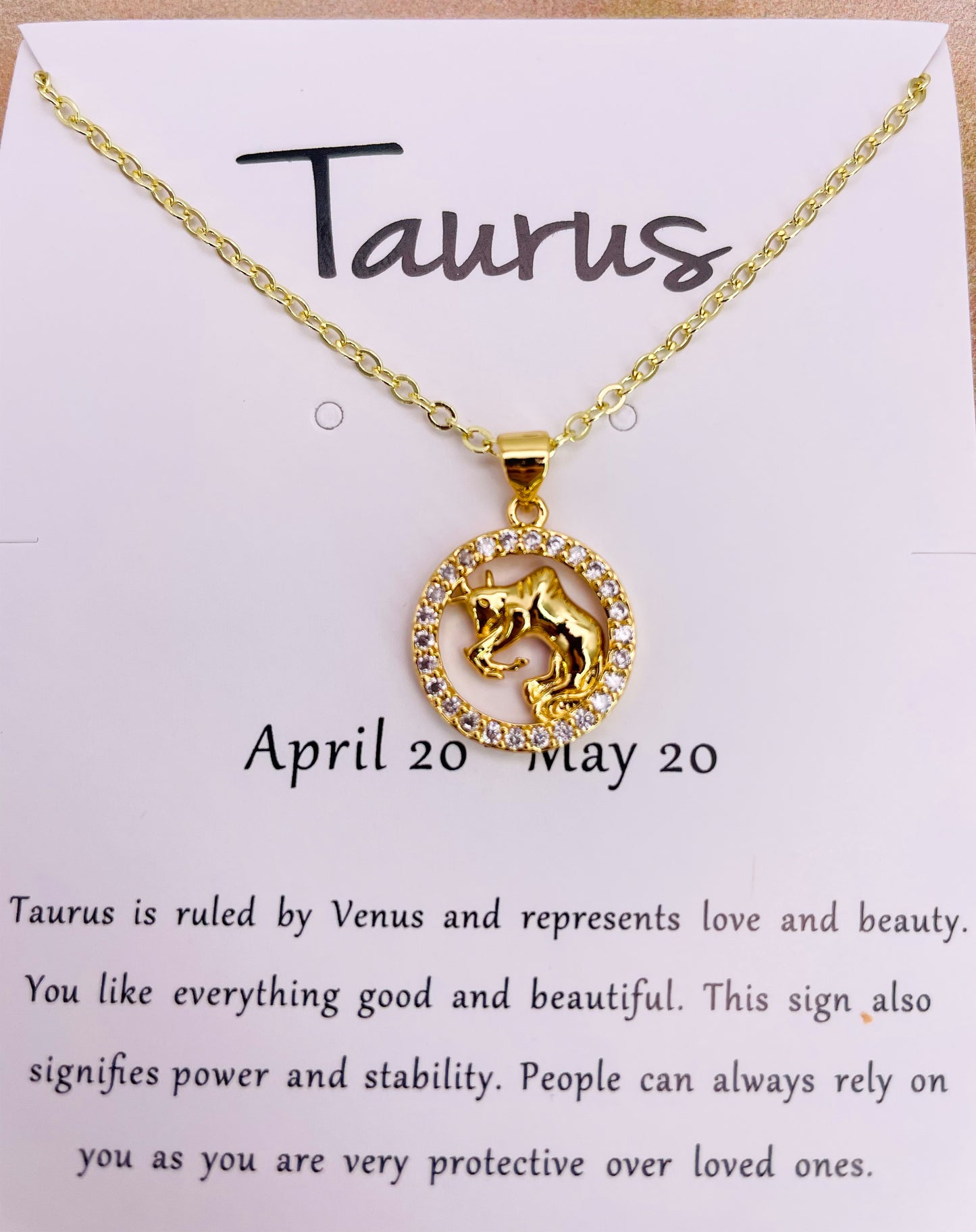 Zodiac Sign Bling Necklaces- S925 Sterling Silver or 14k Gold Overlay