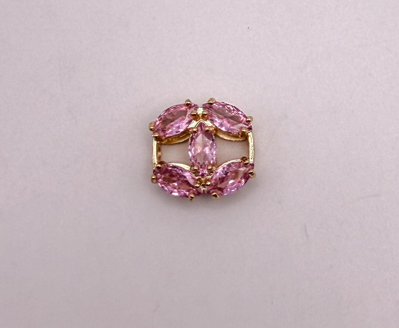 Big CC Rhinestone Gold or Silver Spacer Metal Charm Bead for DIY Jewelry Making