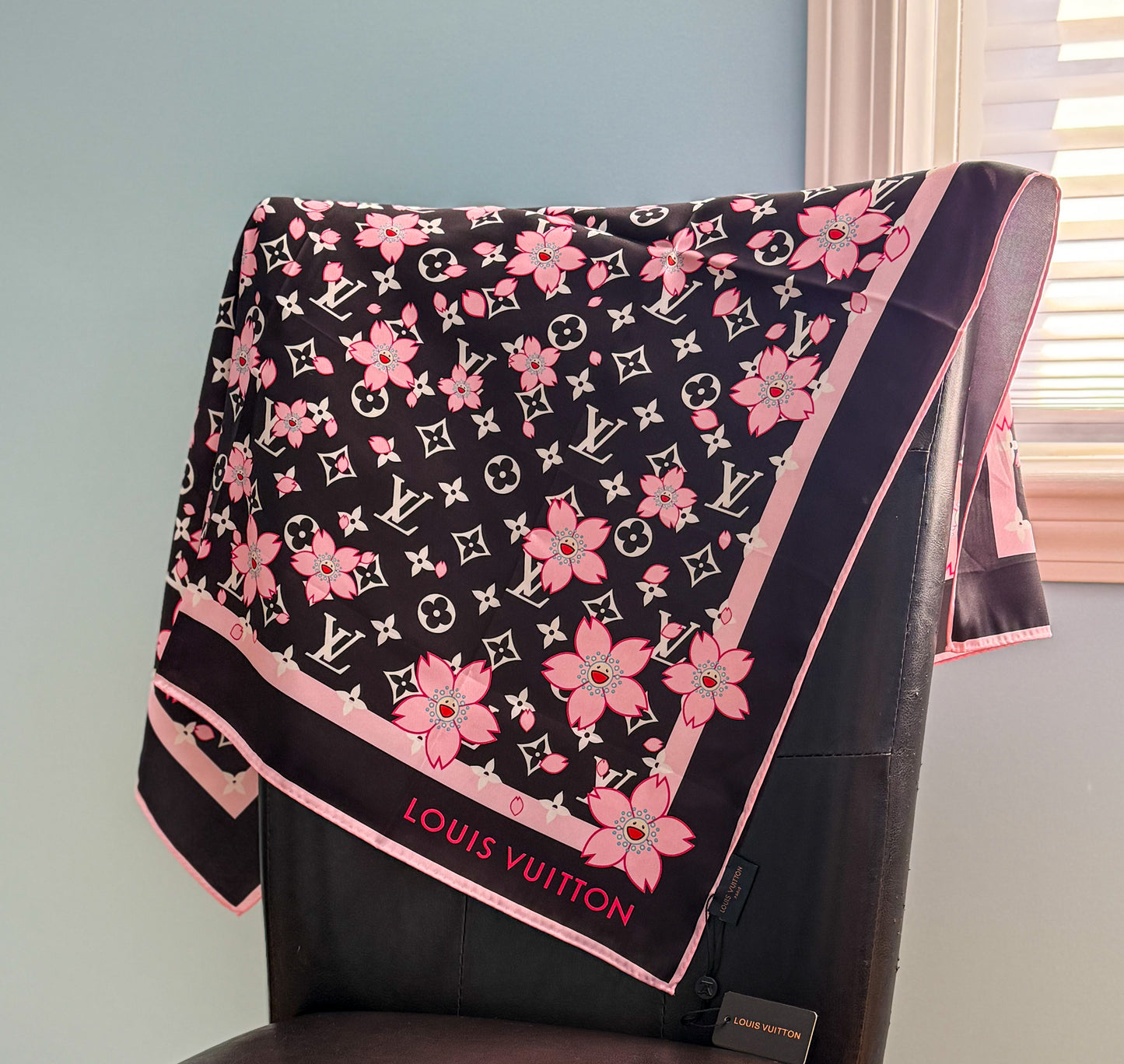 Designer LV & CC Silk Scarf Shawl Tapestry