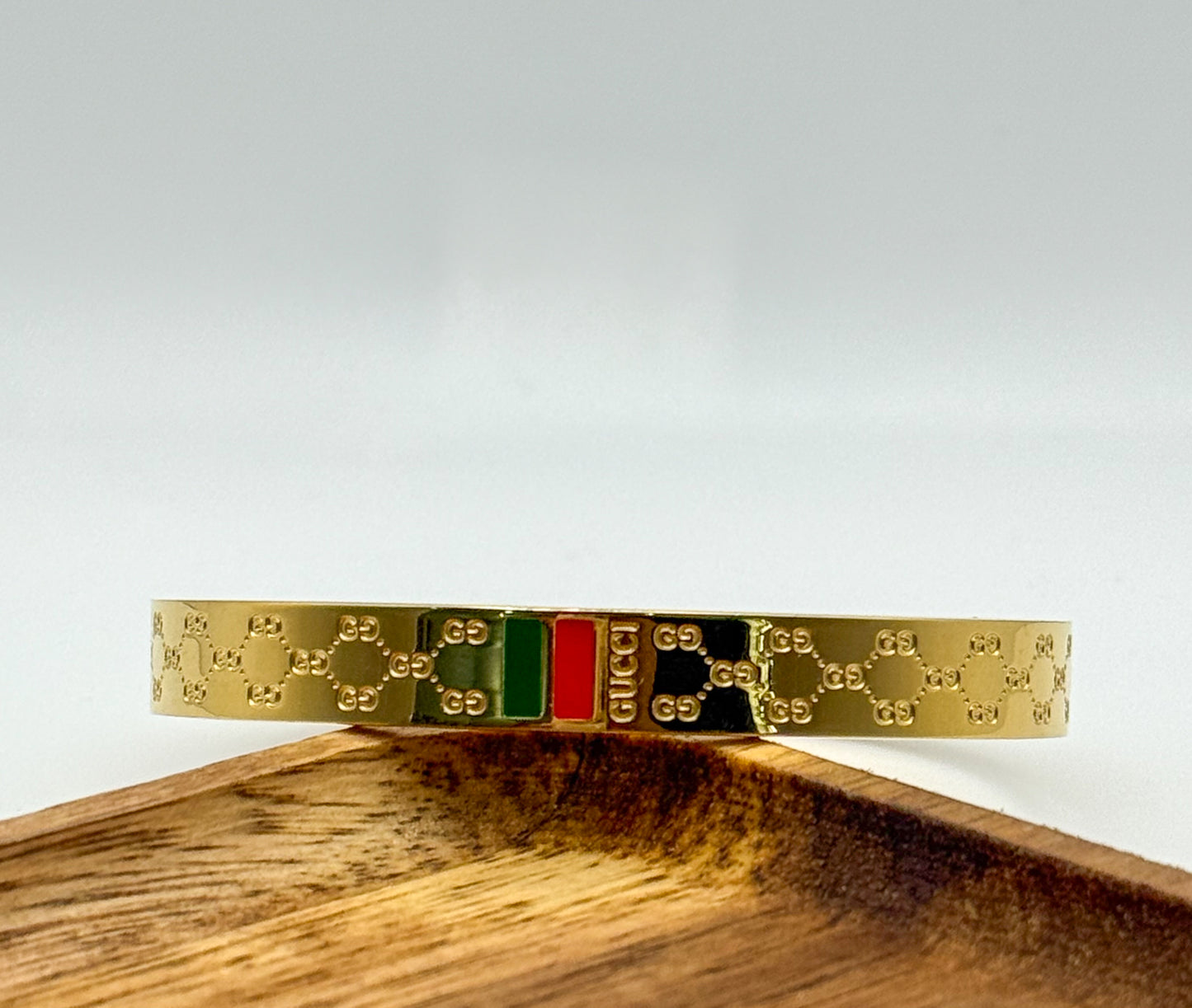 Gold Gucci Designer Bangle Bracelet