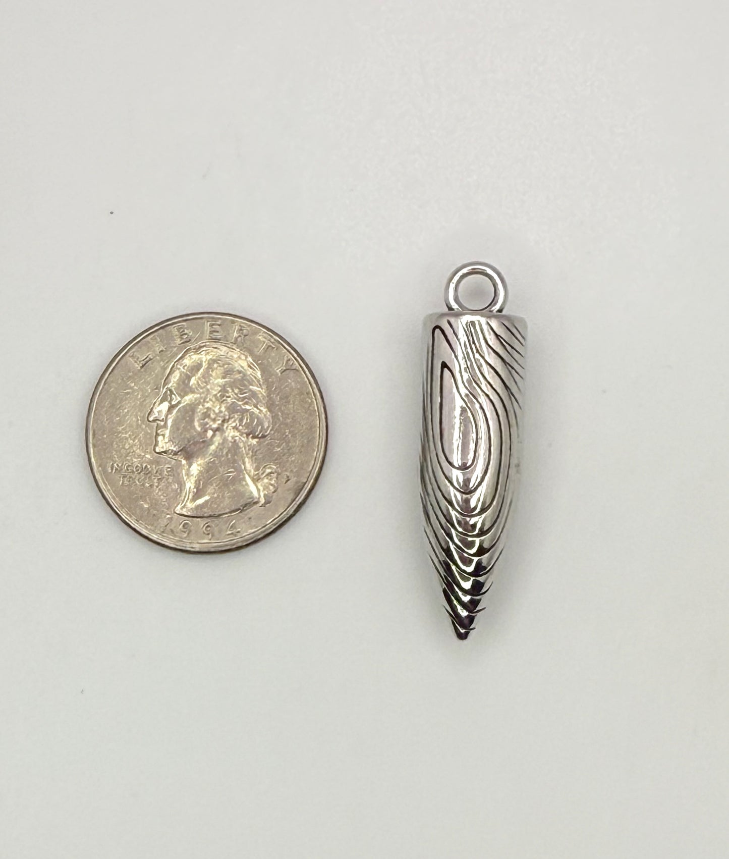 Silver Wooden Bullet DIY Pendant