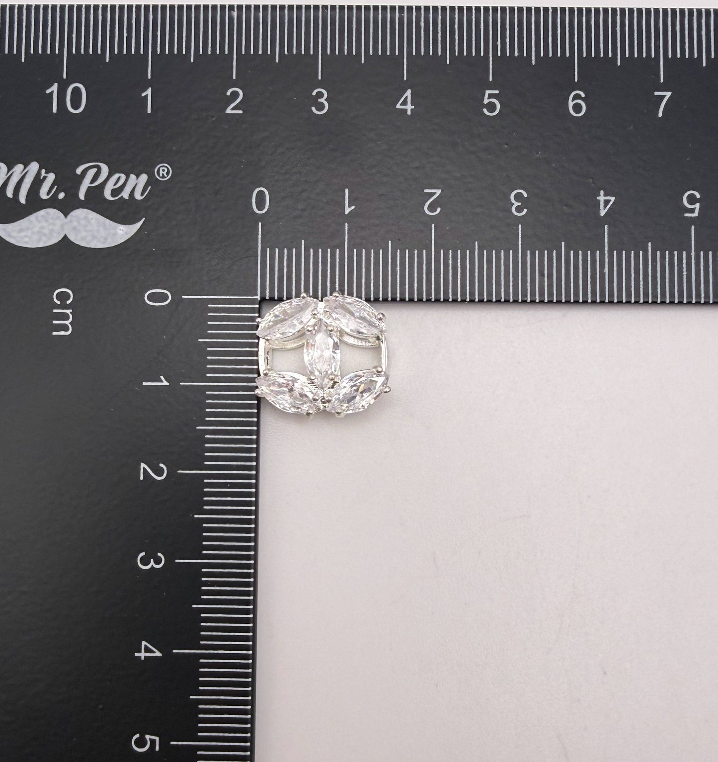 Big CC Rhinestone Gold or Silver Spacer Metal Charm Bead for DIY Jewelry Making