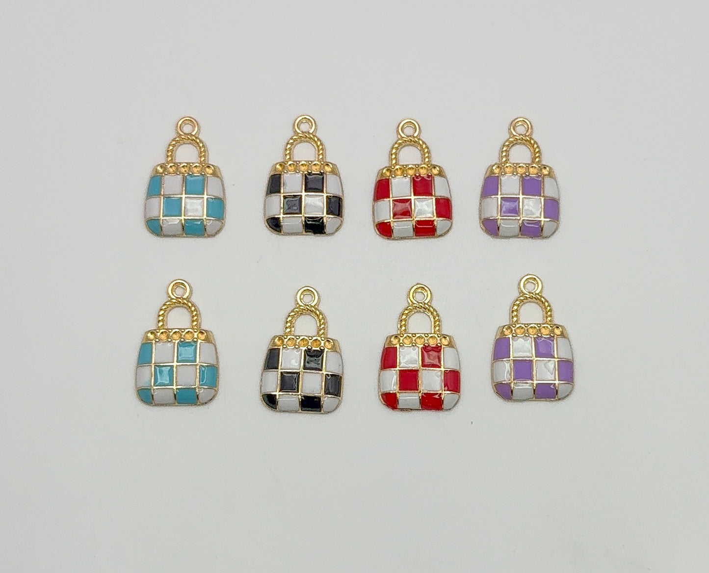 Gold Colorful Purse Bag DIY Charms