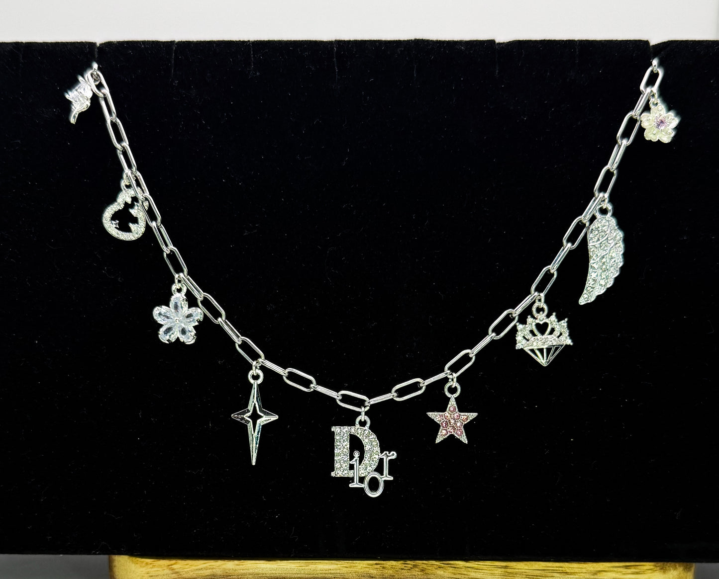 Dior Silver Charm Necklace