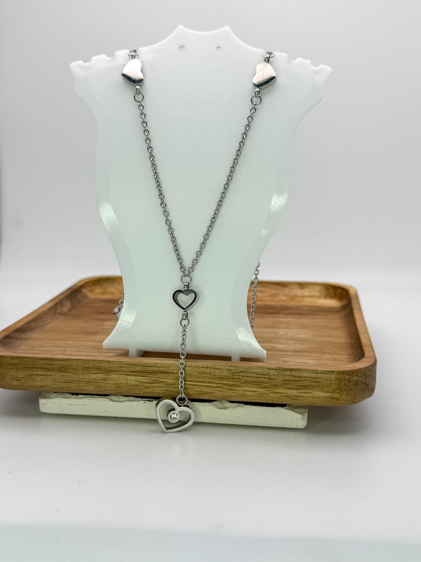 Silver Cartier Designer Heart Necklace