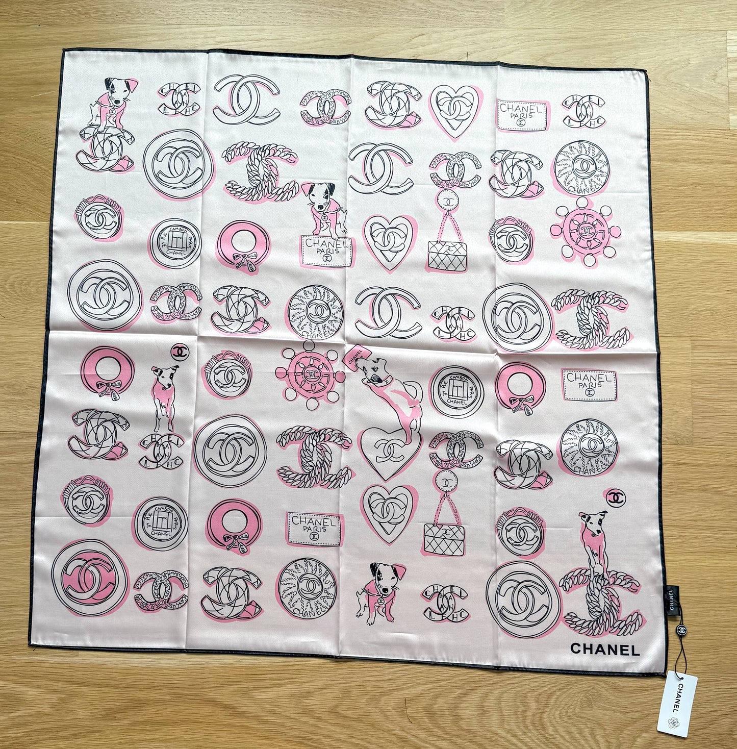 Designer LV & CC Silk Scarf Shawl Tapestry