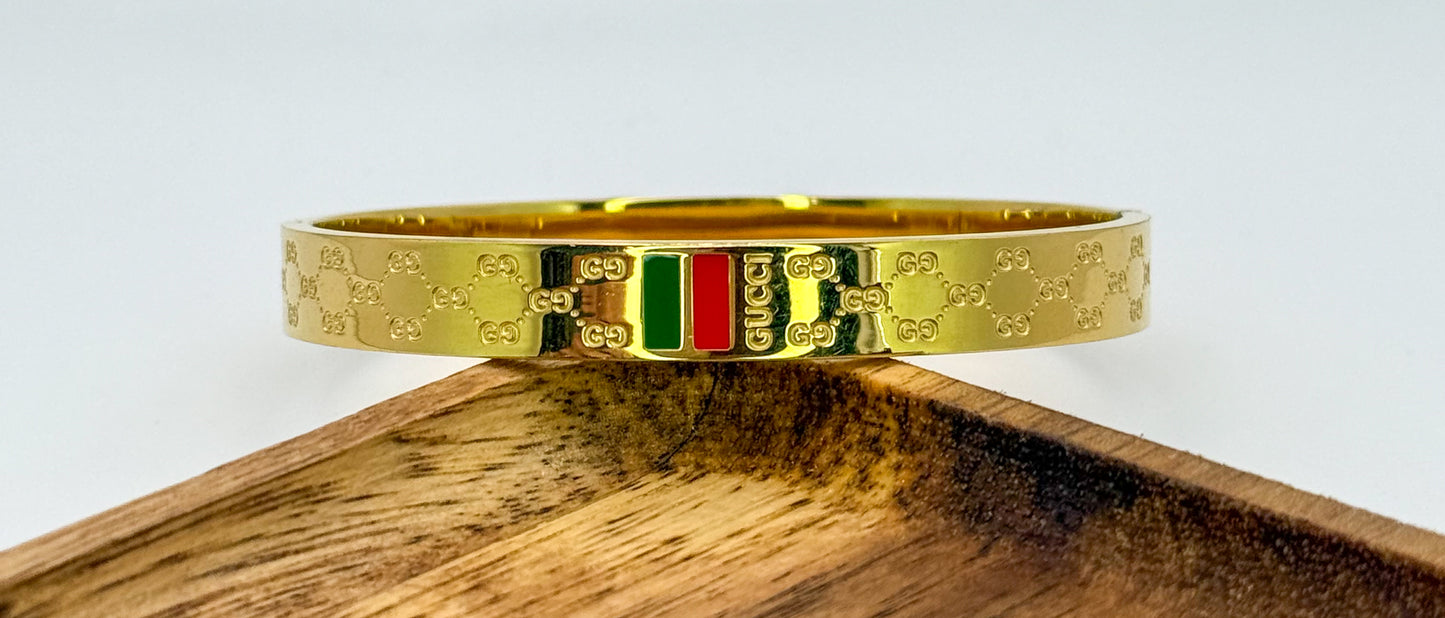 Gold Gucci Designer Bangle Bracelet
