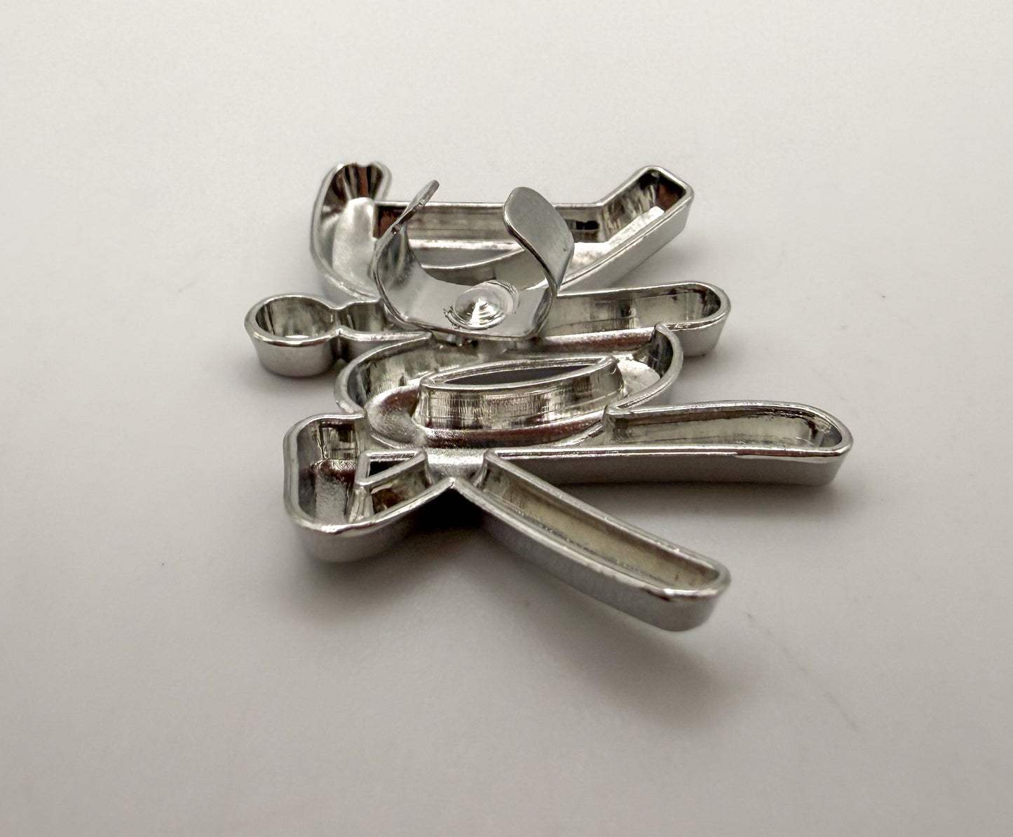 Silver Gucci or Dior Designer Metal DIY Charms