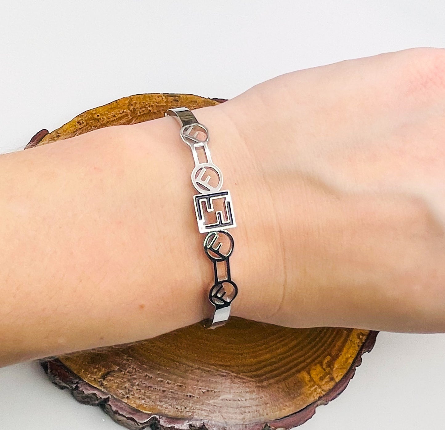 Fenty Designer Stainless Steel Bangle Bracelet