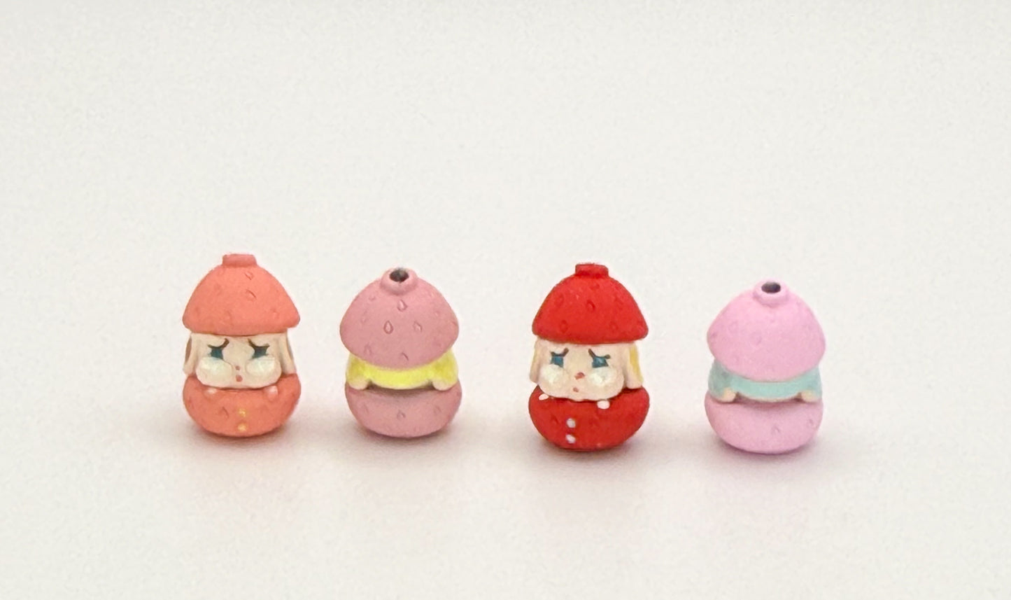 Popmart Crybaby Strawberry DIY Charm Metal Beads Set