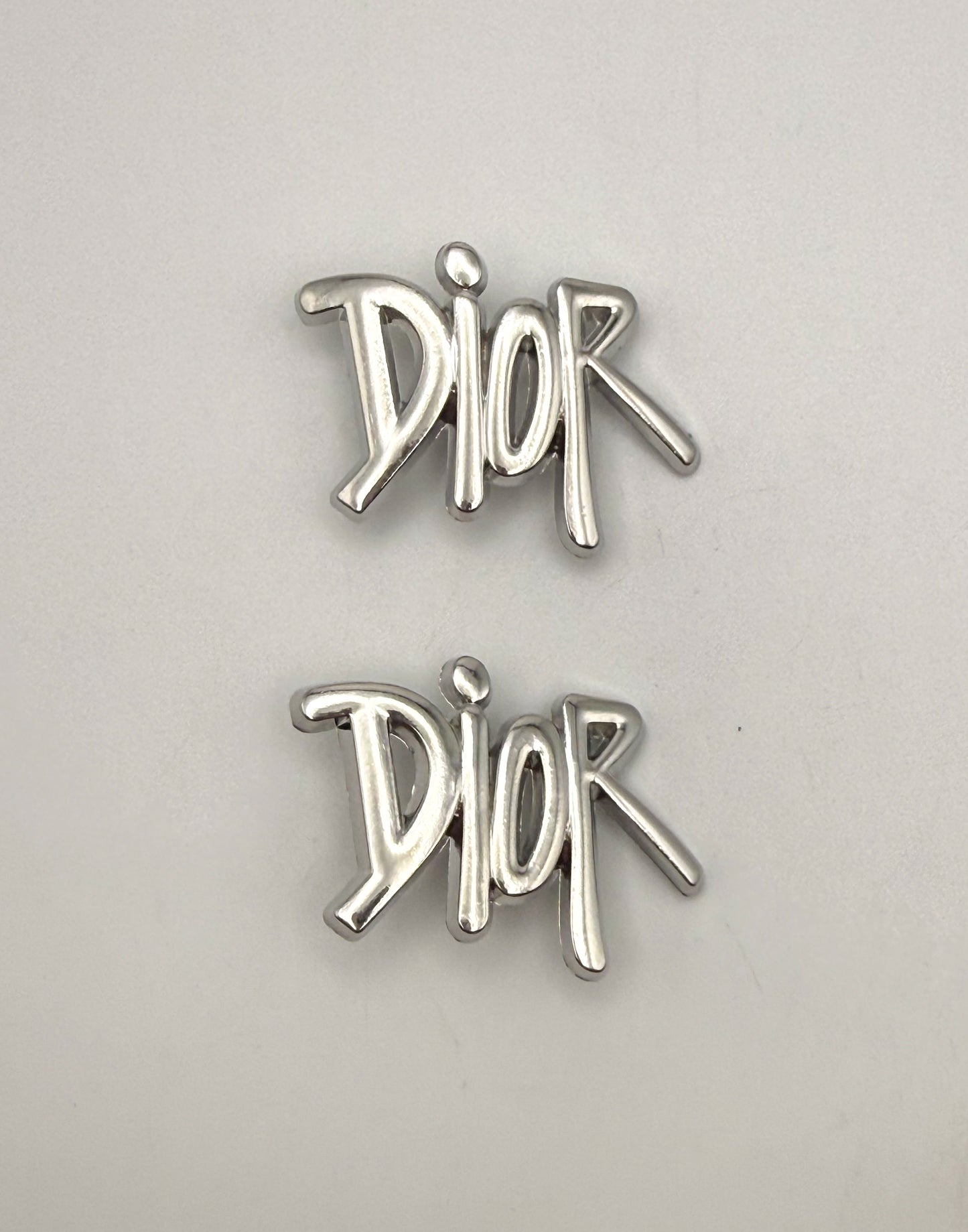 Silver Gucci or Dior Designer Metal DIY Charms