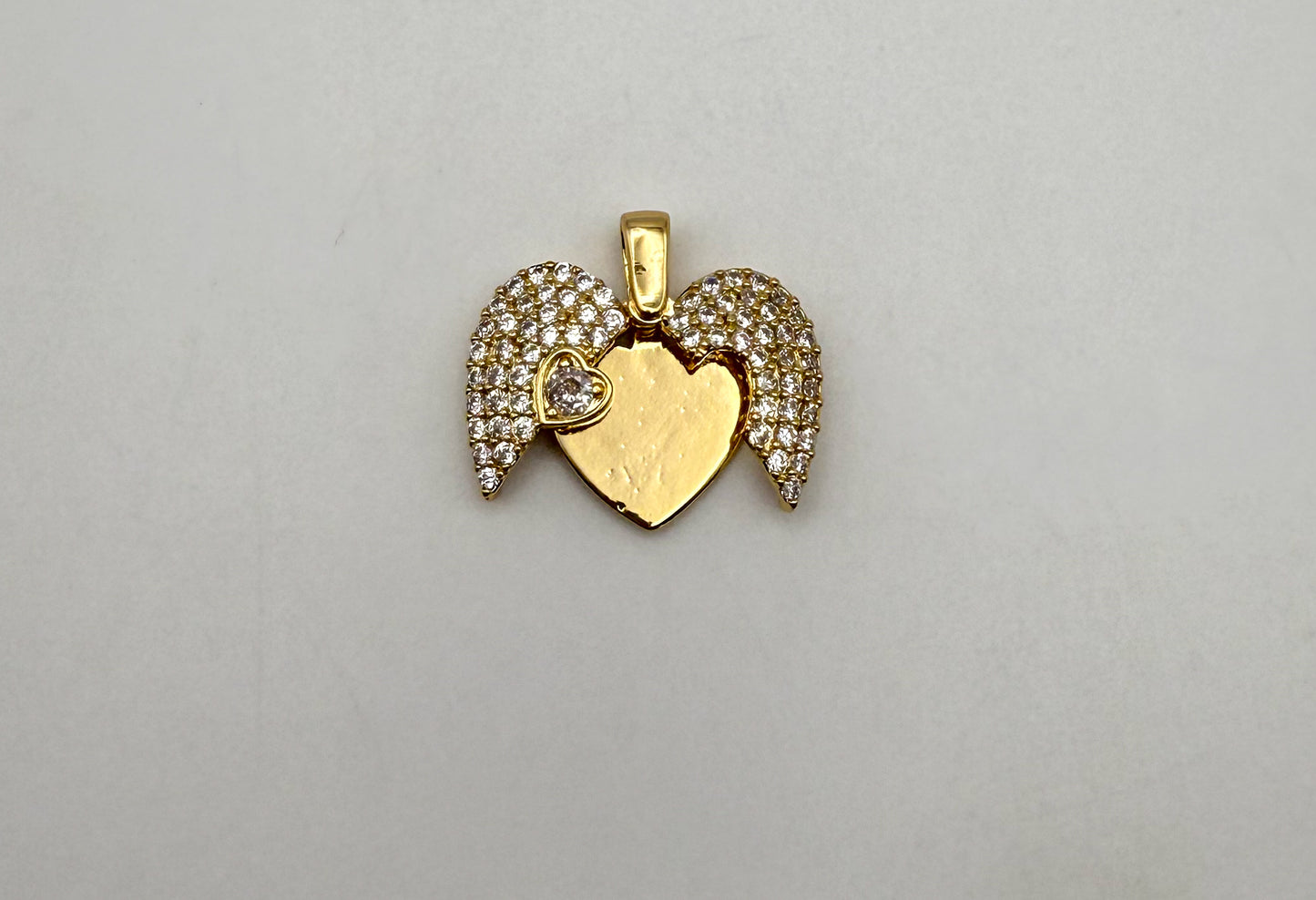 Sparkling Open Heart Gold DIY Pendants