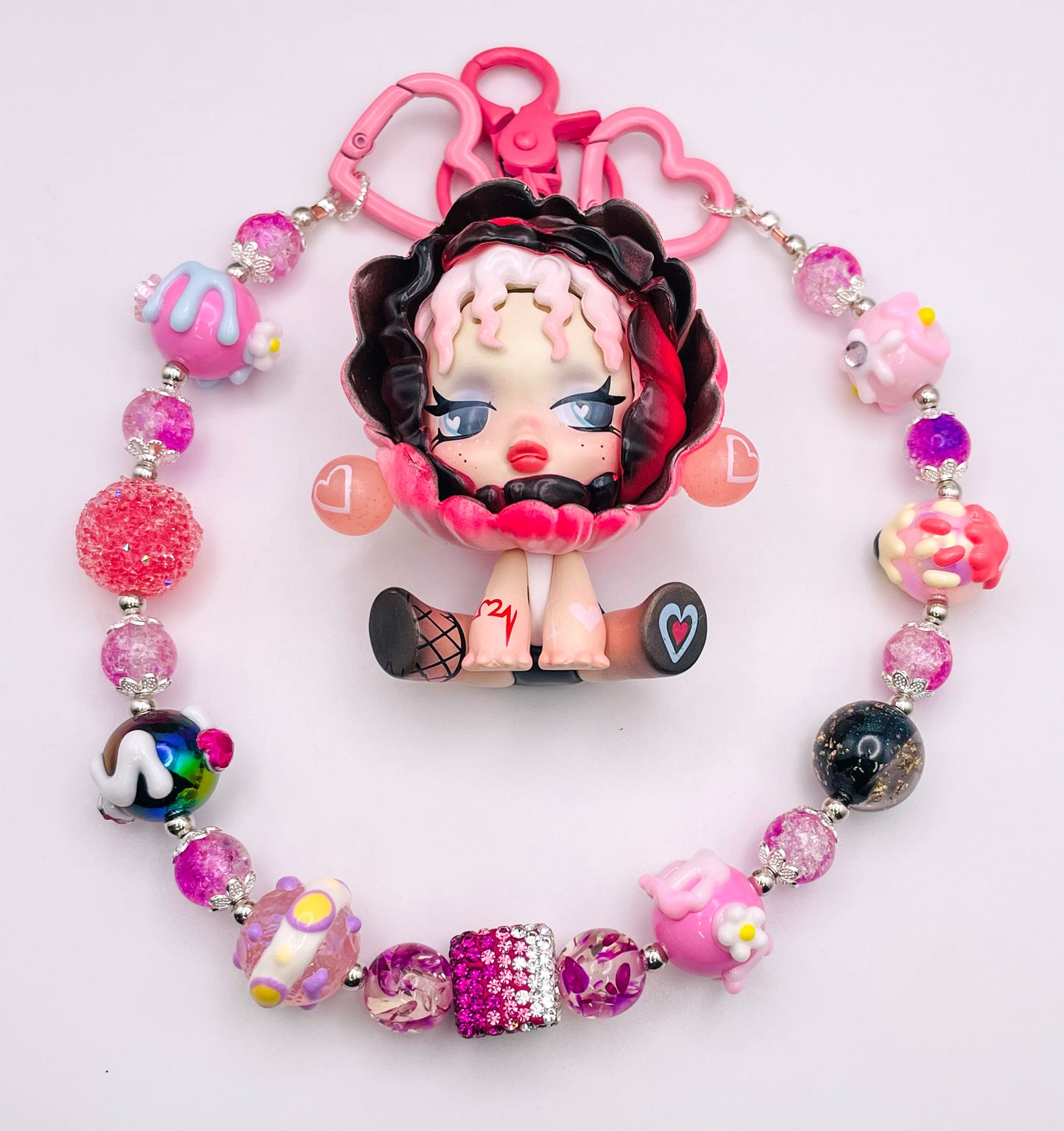 Pop Mart’s Skull Panda Luxury Charm Key Chain, Handbag Decor Strap