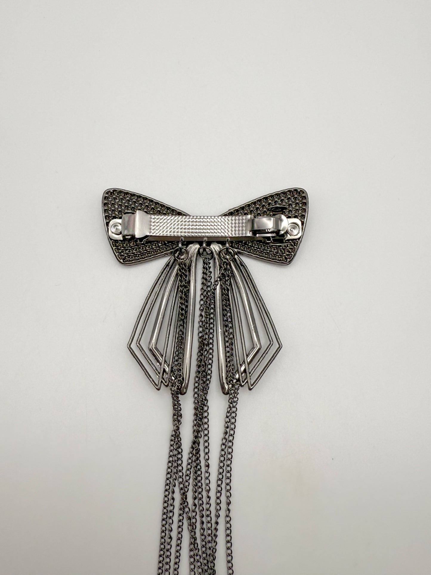 Black Bow Metal Hair Clip