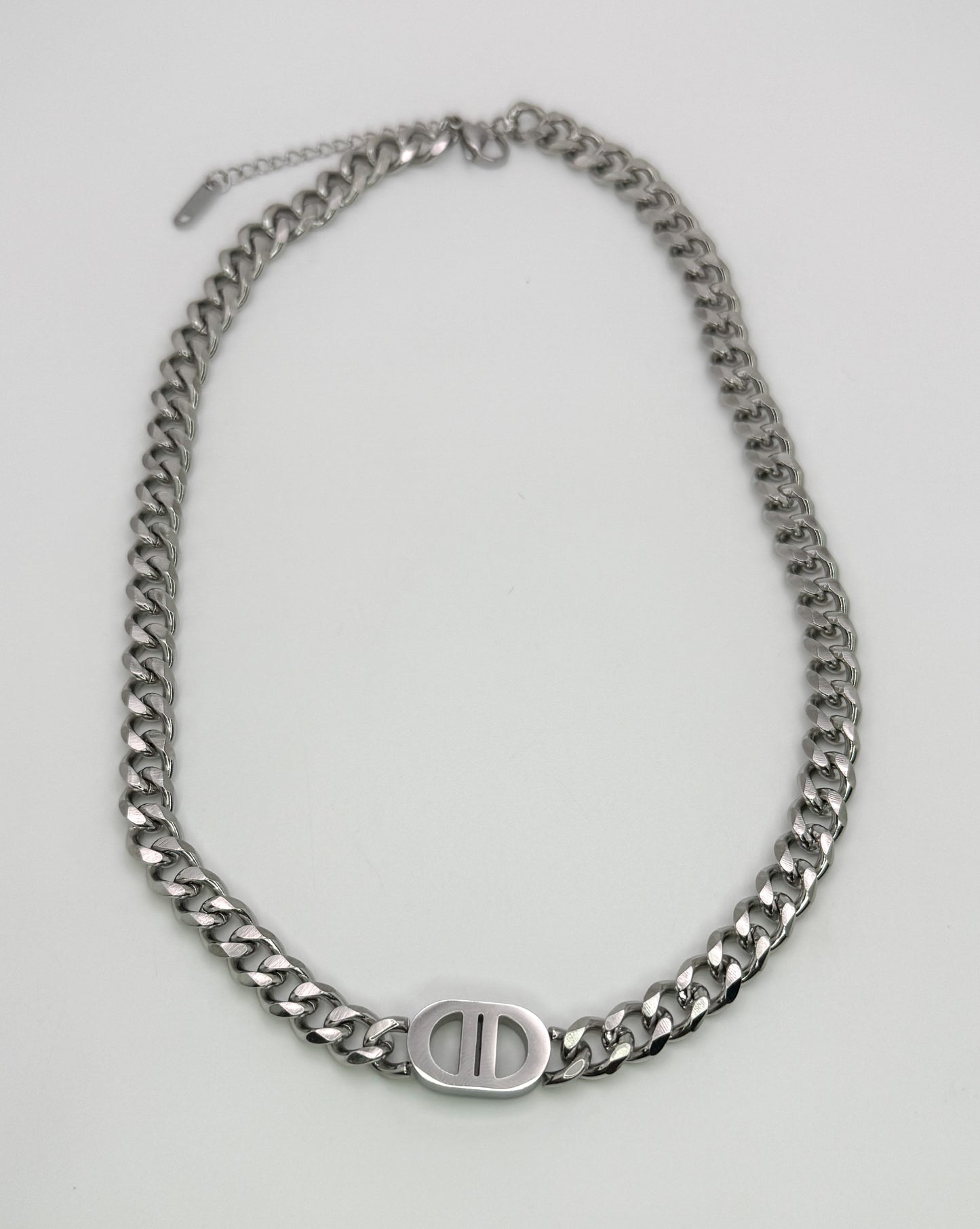 C Dior Designer Stainless Steel Cuban style Adjustable Necklaces