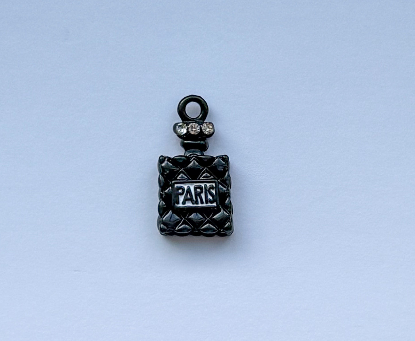 Black & White Paris Perfume Bottle DIY Metal Charms