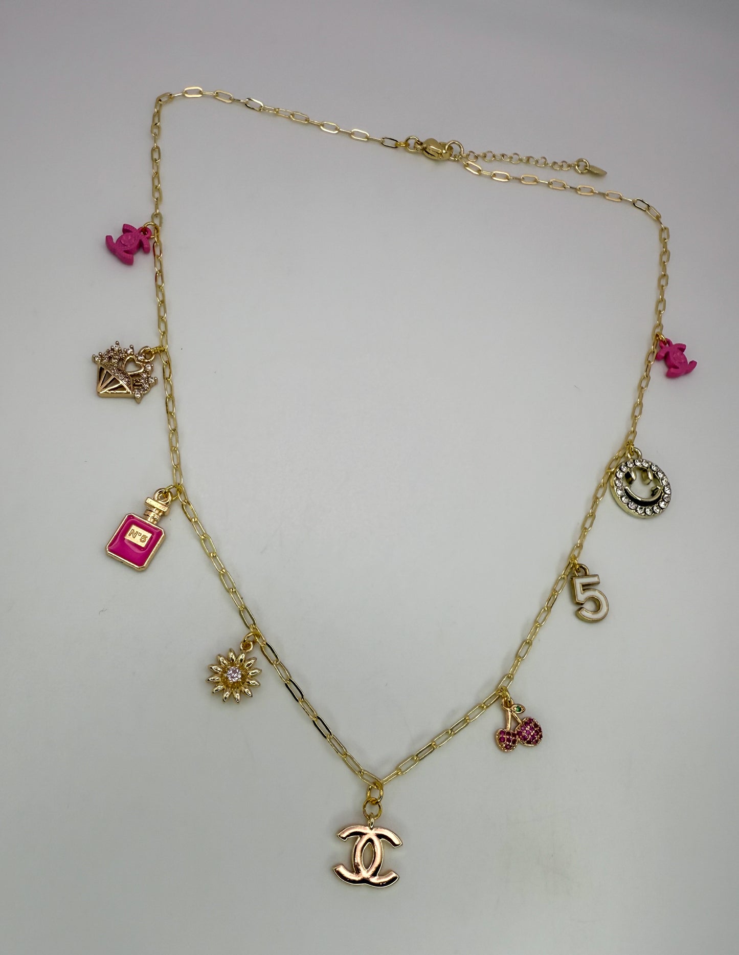 CC Gold Charm Necklace