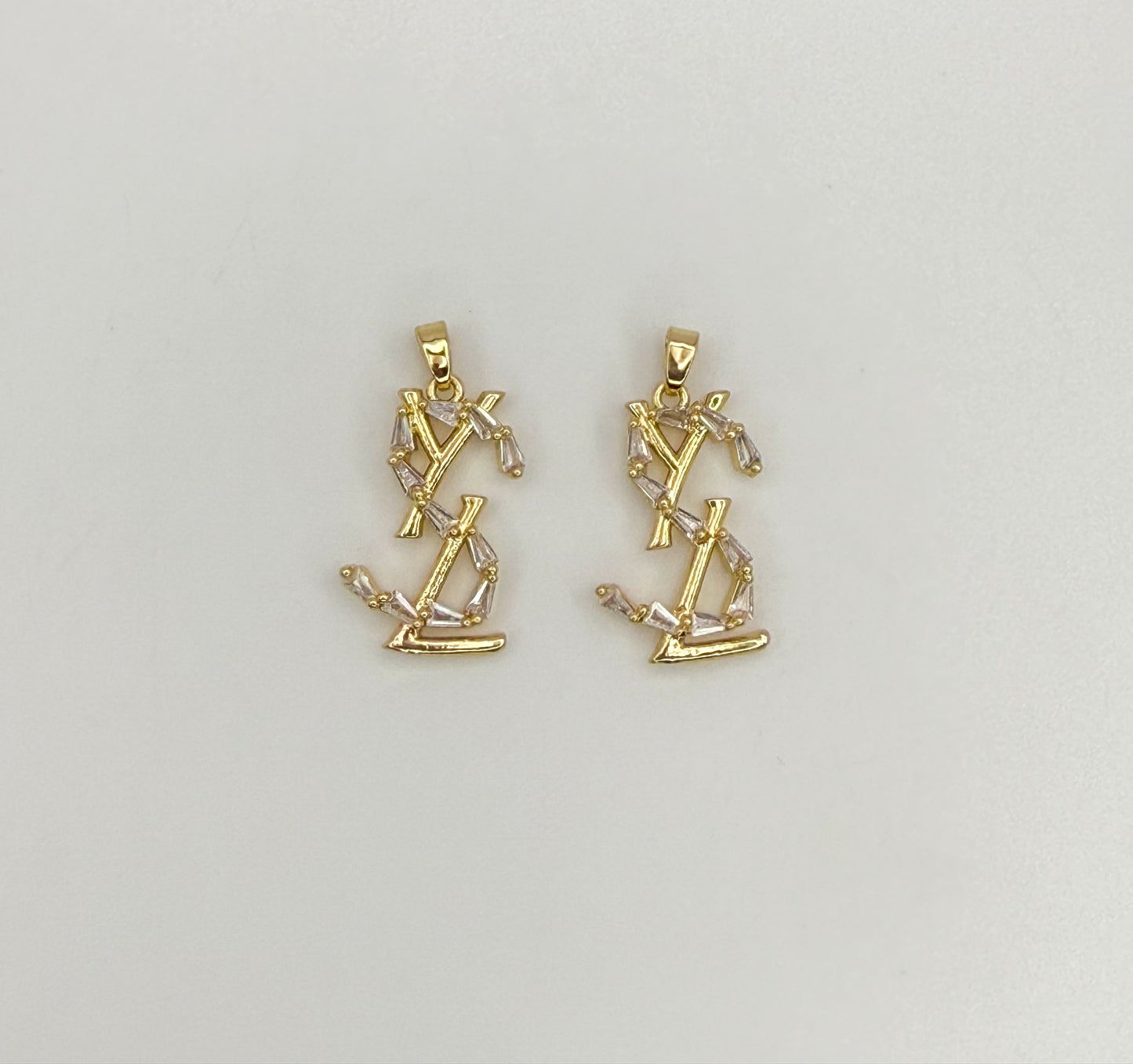 High Quality YSL Designer Gold DIY Charm Pendant