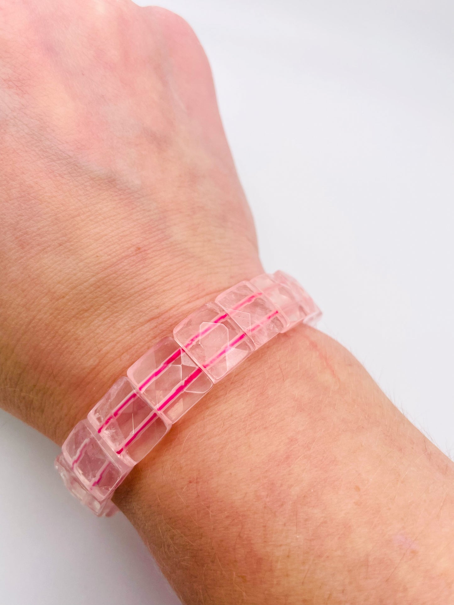 Natural Rose Quartz Bangle Bracelet