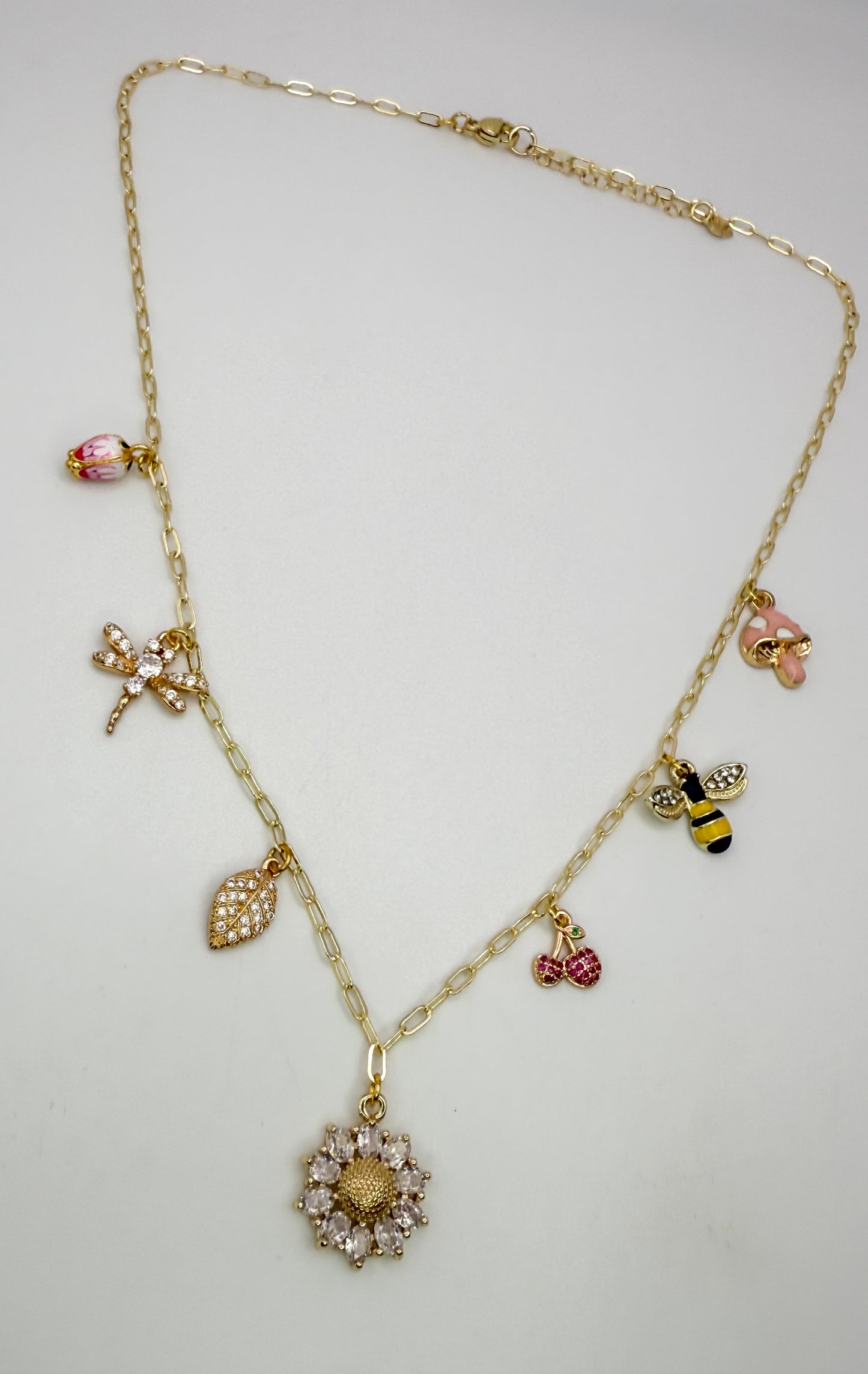 For the Love of Summer Gold Charm Necklace