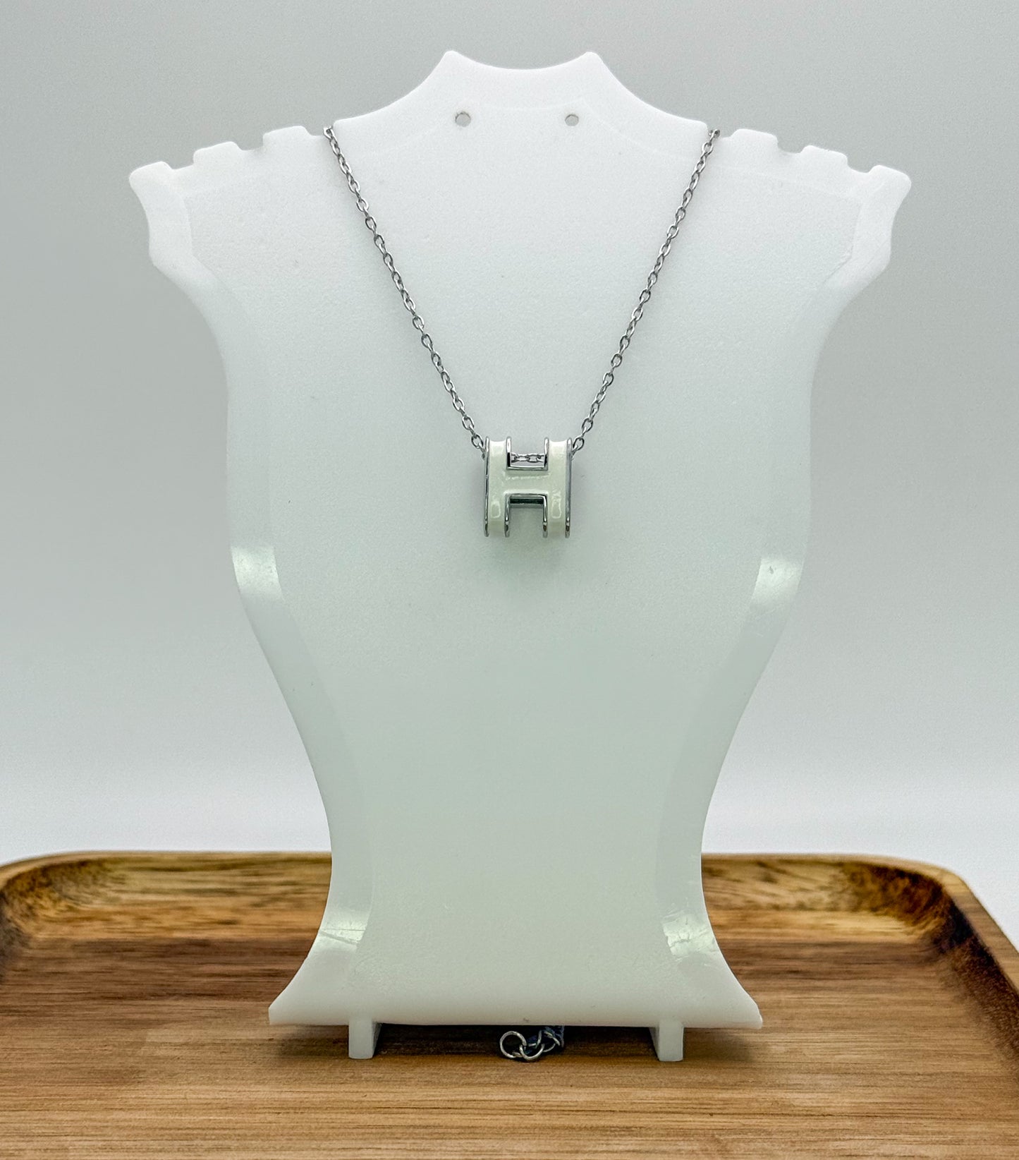 Silver Hermes Designer Necklace