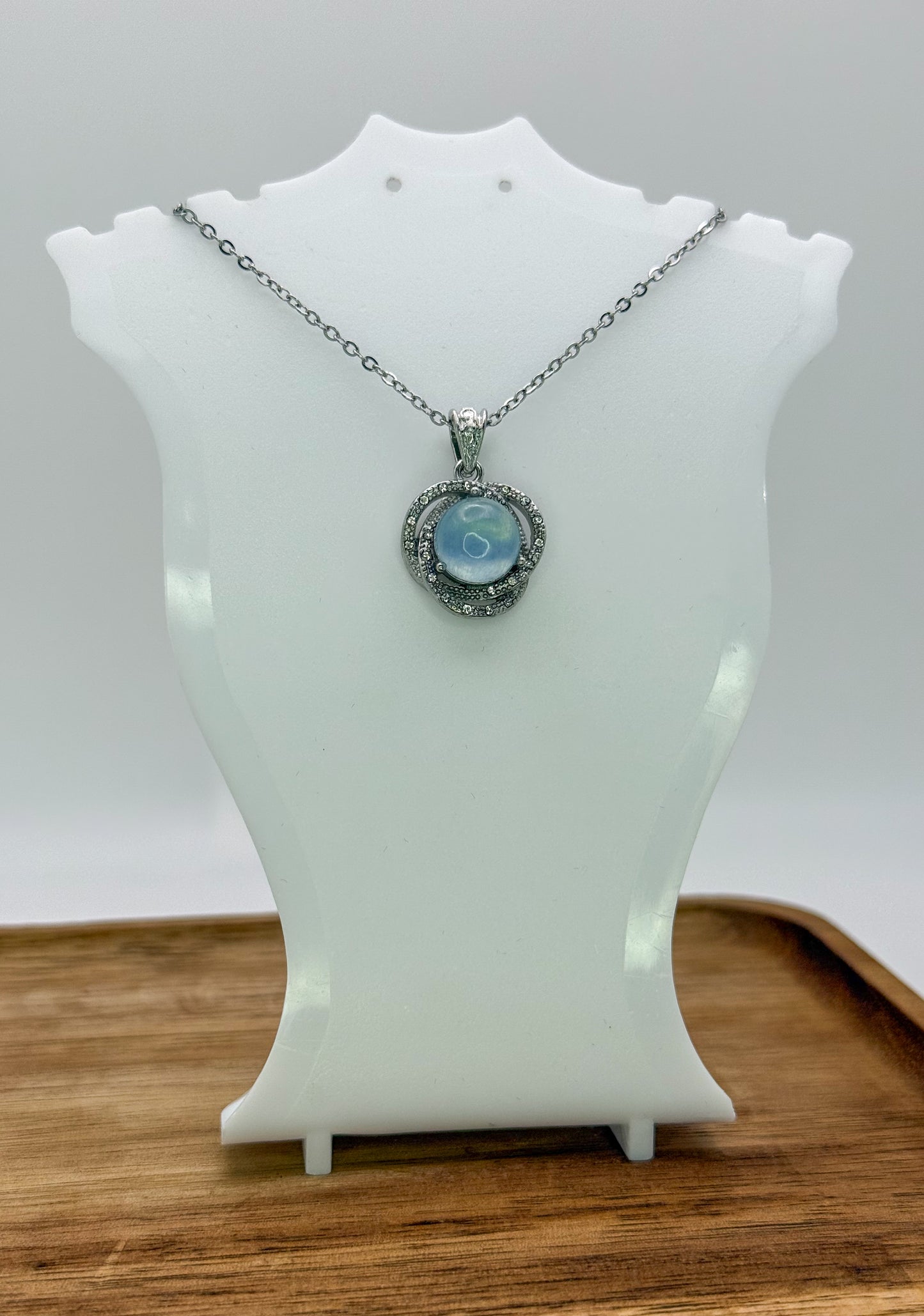 Natural Aquamarine Gemstone Pendant Necklace