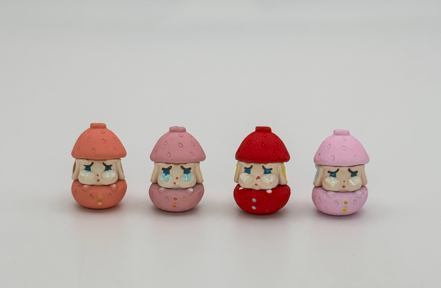 Popmart Crybaby Strawberry DIY Charm Metal Beads Set