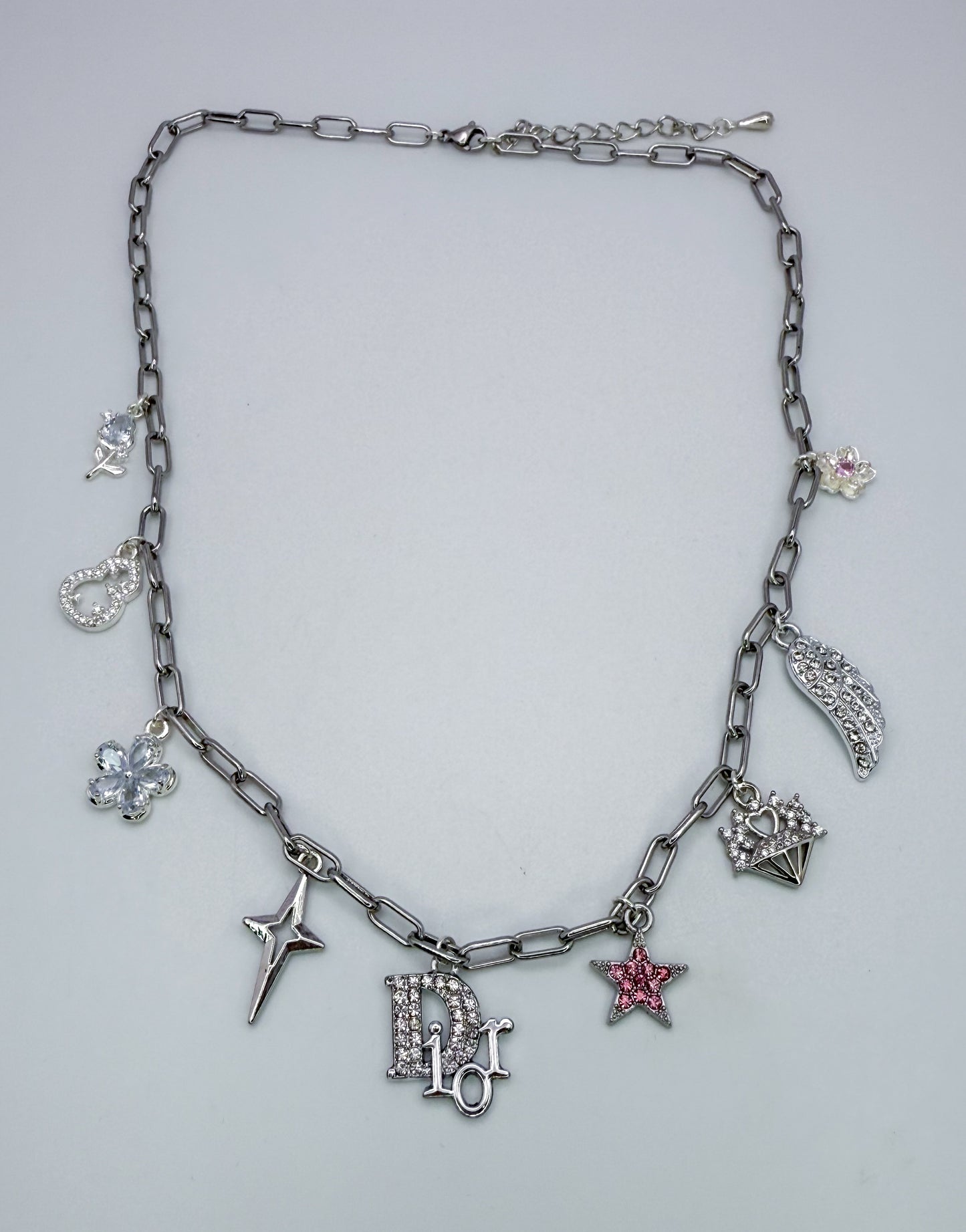 Dior Silver Charm Necklace