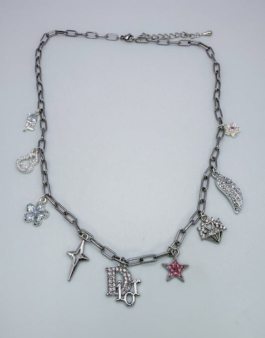Dior Silver Charm Necklace
