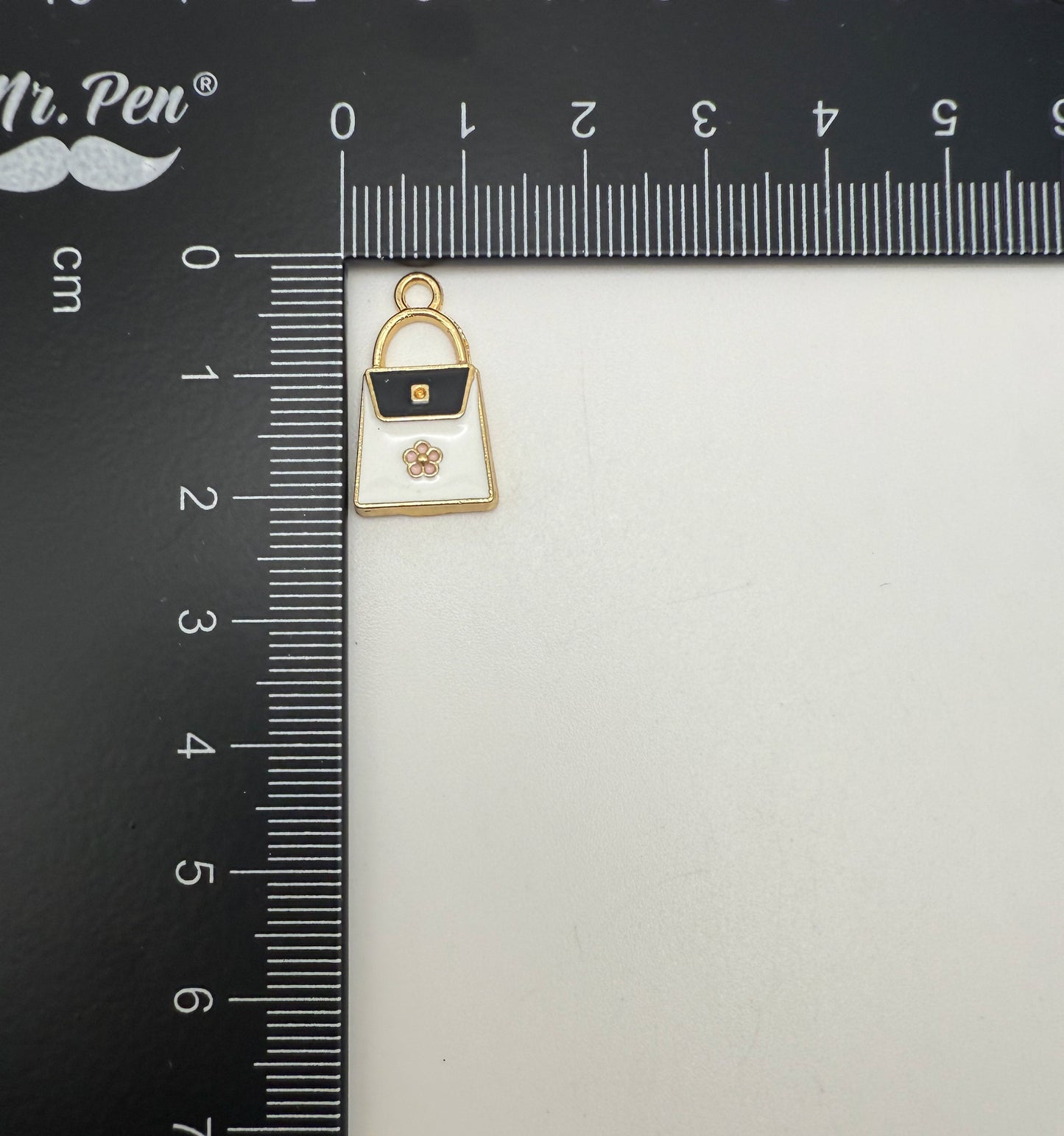 Gold & White Purse DIY Metal Charm set