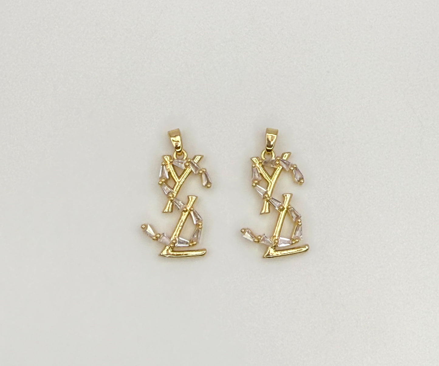 High Quality YSL Designer Gold DIY Charm Pendant