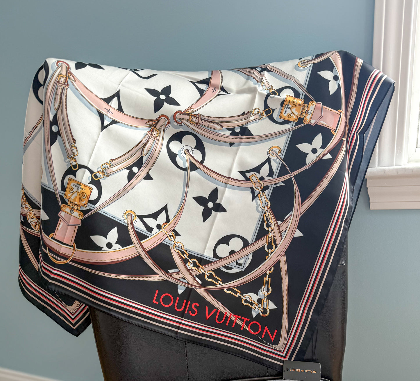 Designer LV & CC Silk Scarf Shawl Tapestry