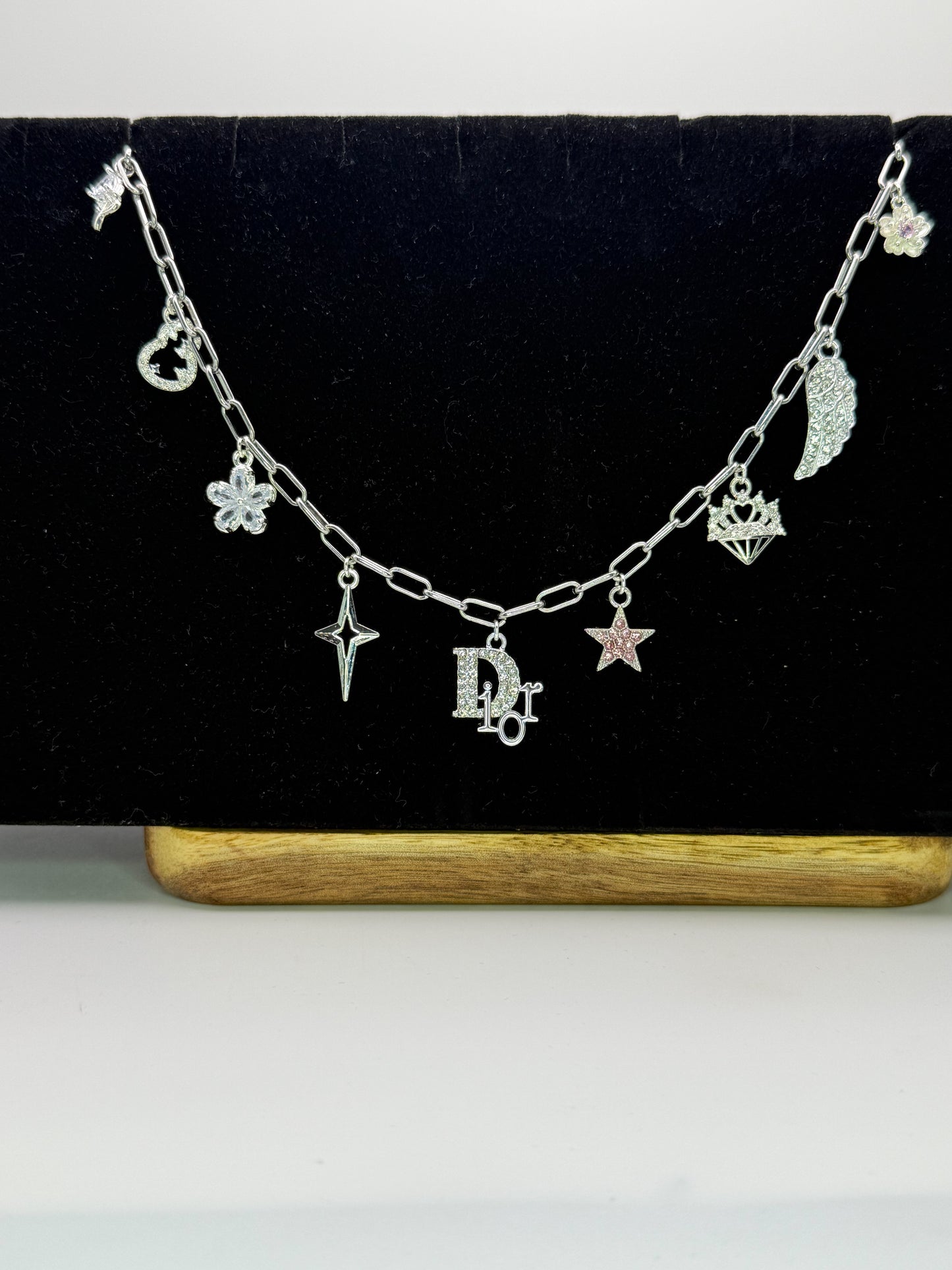 Dior Silver Charm Necklace