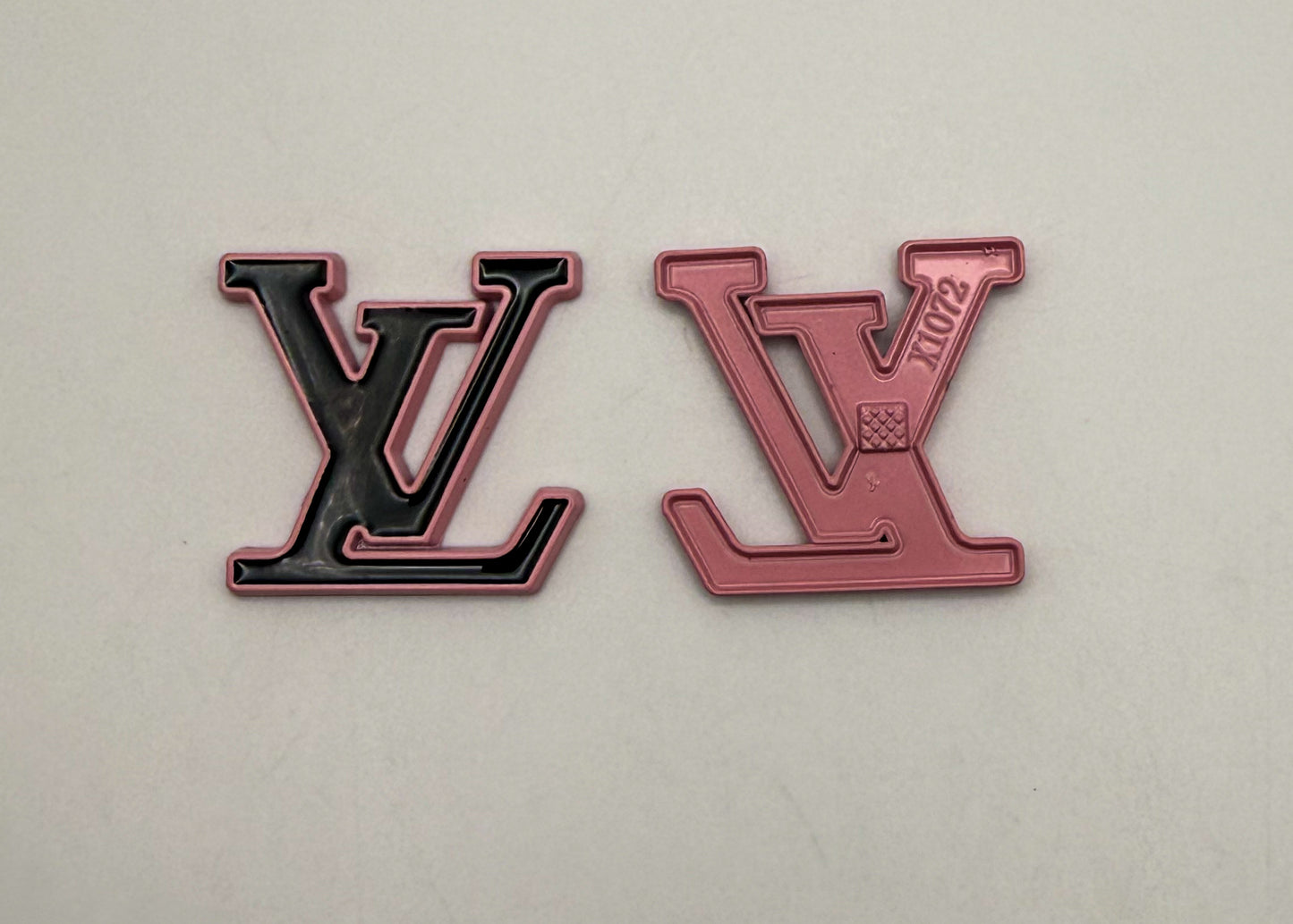 Pink & Black LV Metal DIY Charms