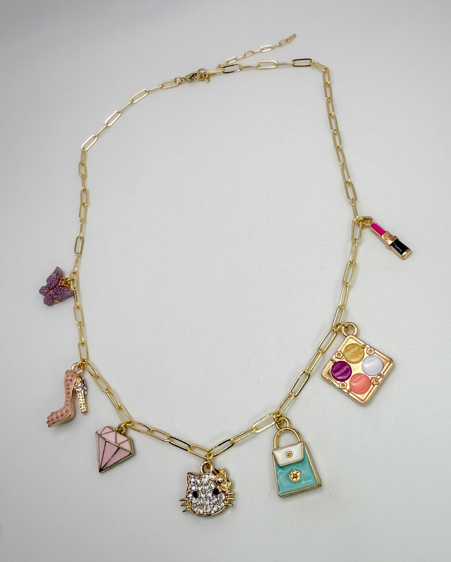Miss Diva Gold Charm Necklace