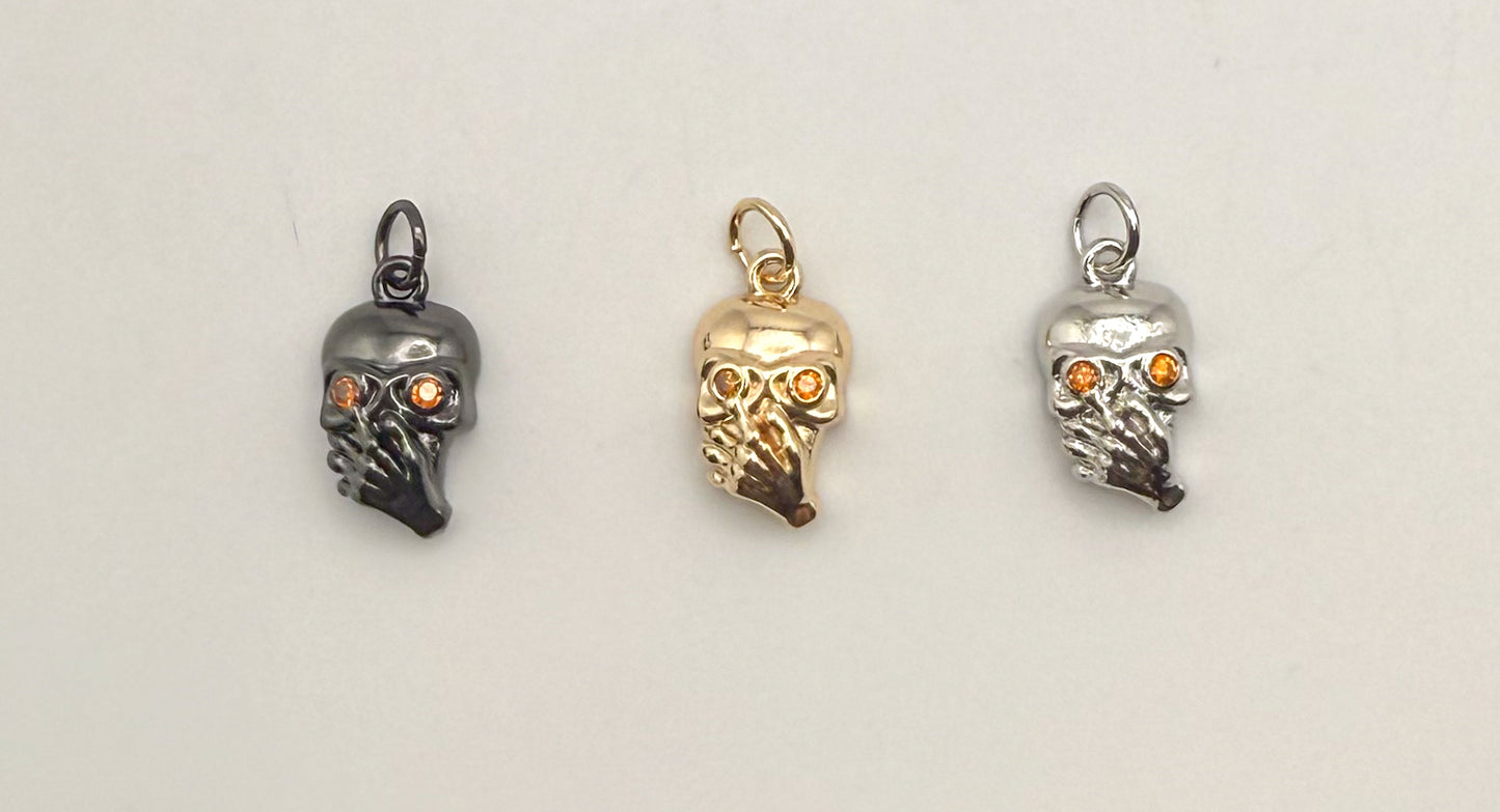 Mini Skull Head DIy Charms