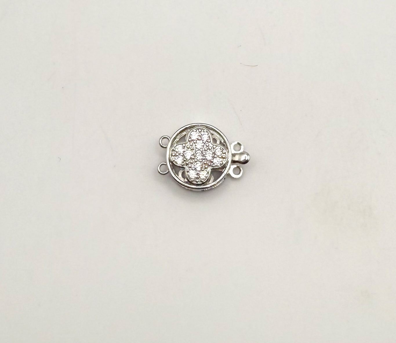 Gold & Silver Double Link Clover Closure Clasp for Jewelry Making
