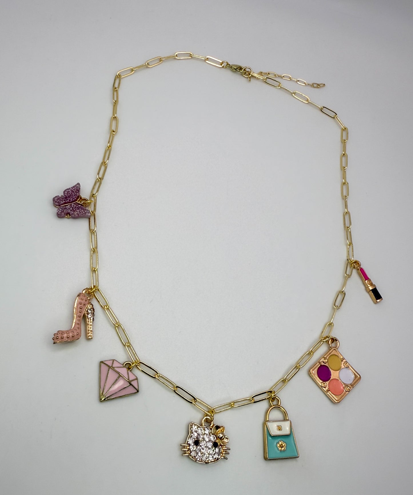 Miss Diva Gold Charm Necklace